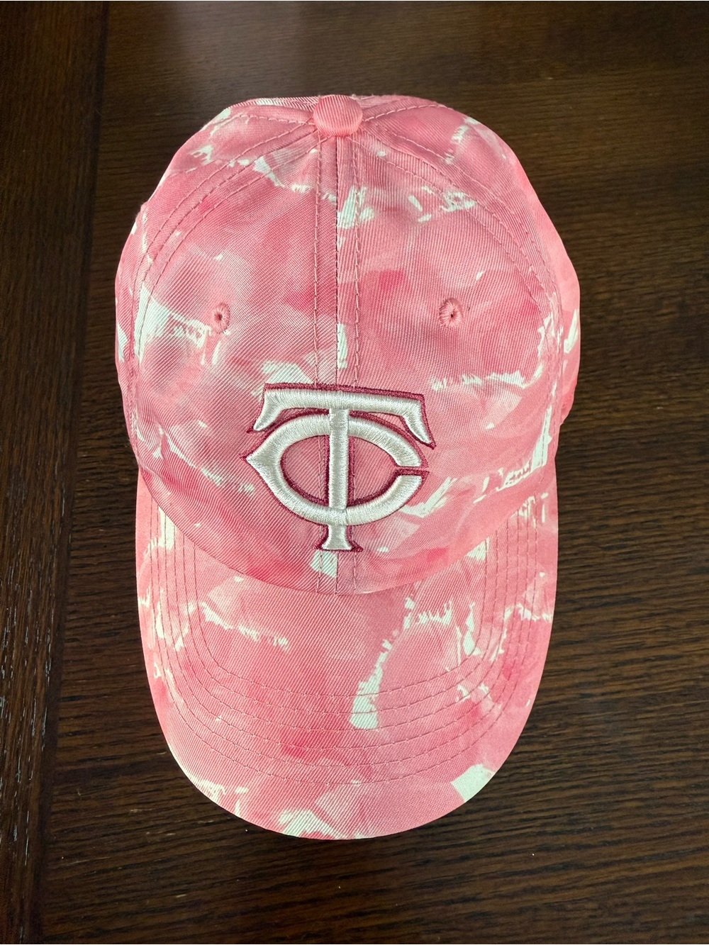 Minnesota Twins Women's Pink and White Camo Swirl Baseball Cap Hat Adjustable